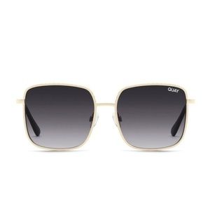 Quay Australia Real One Gold Smoke Sunglasses